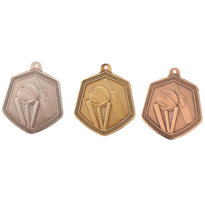  CRICKET FALCON MEDAL 65MM - GOLD, SILVER & BRONZE